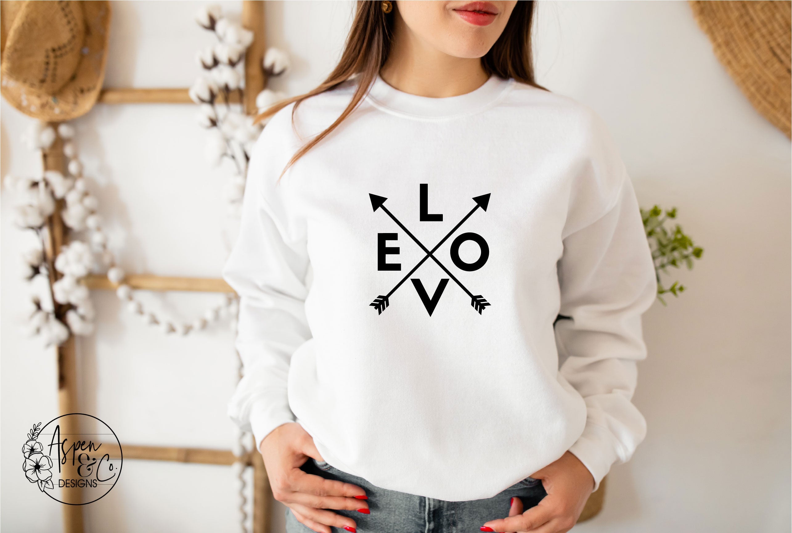 LOVE Crewneck Sweatshirt - Aspen & Co Designs