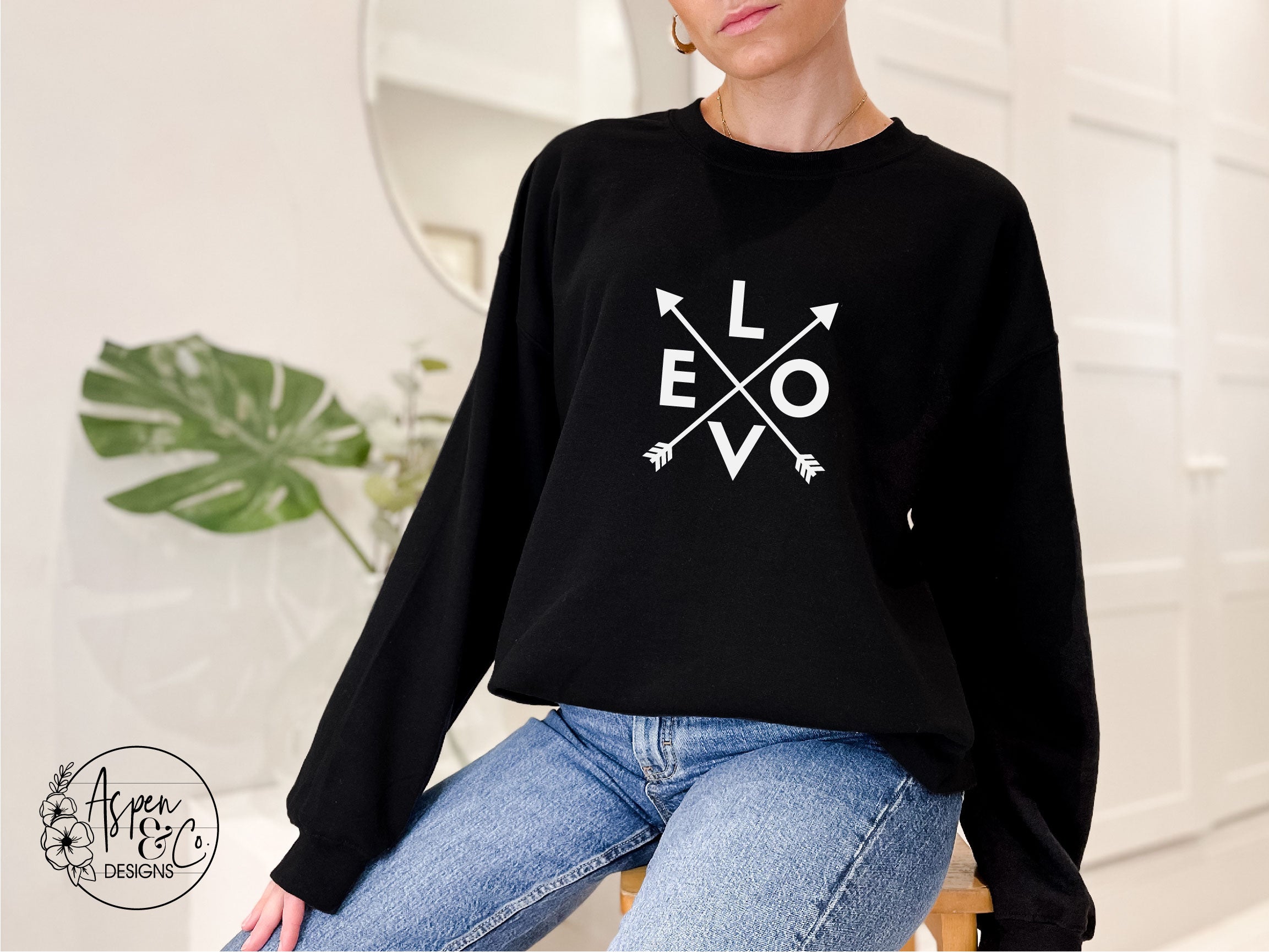 LOVE Crewneck Sweatshirt - Aspen & Co Designs