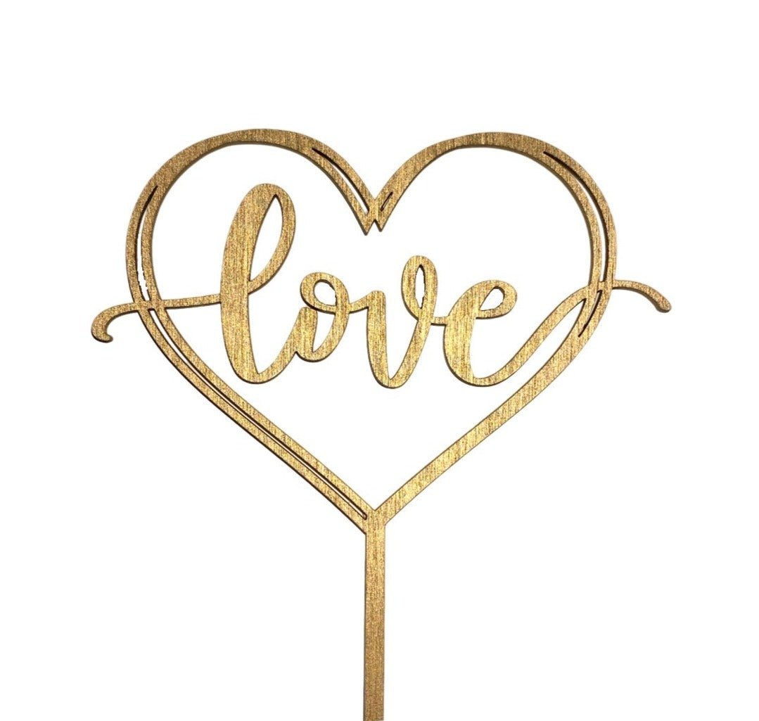 "Love Heart" Cake Topper - Aspen & Co Designs