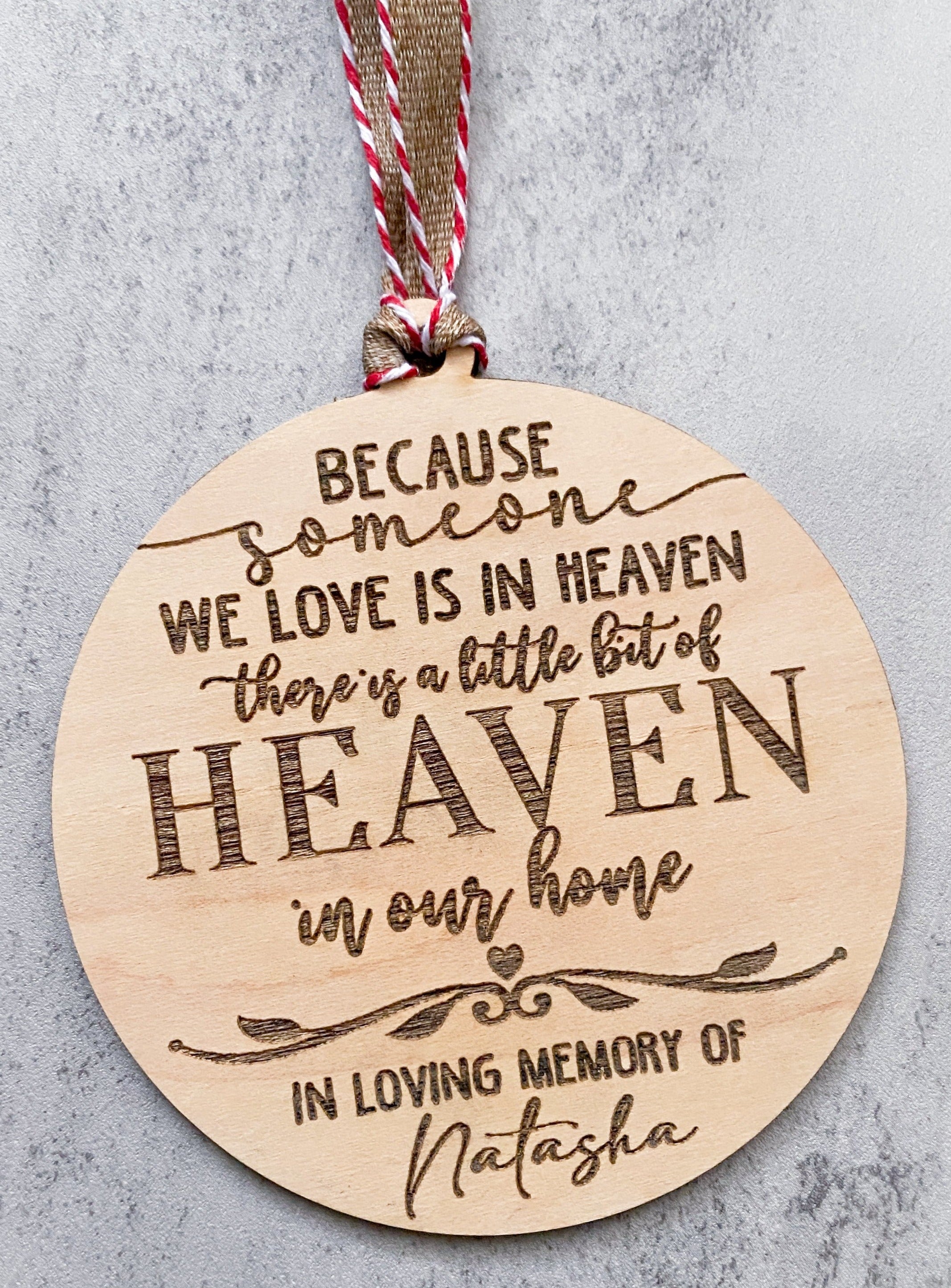 Memorial Christmas Ornament - Aspen & Co Designs