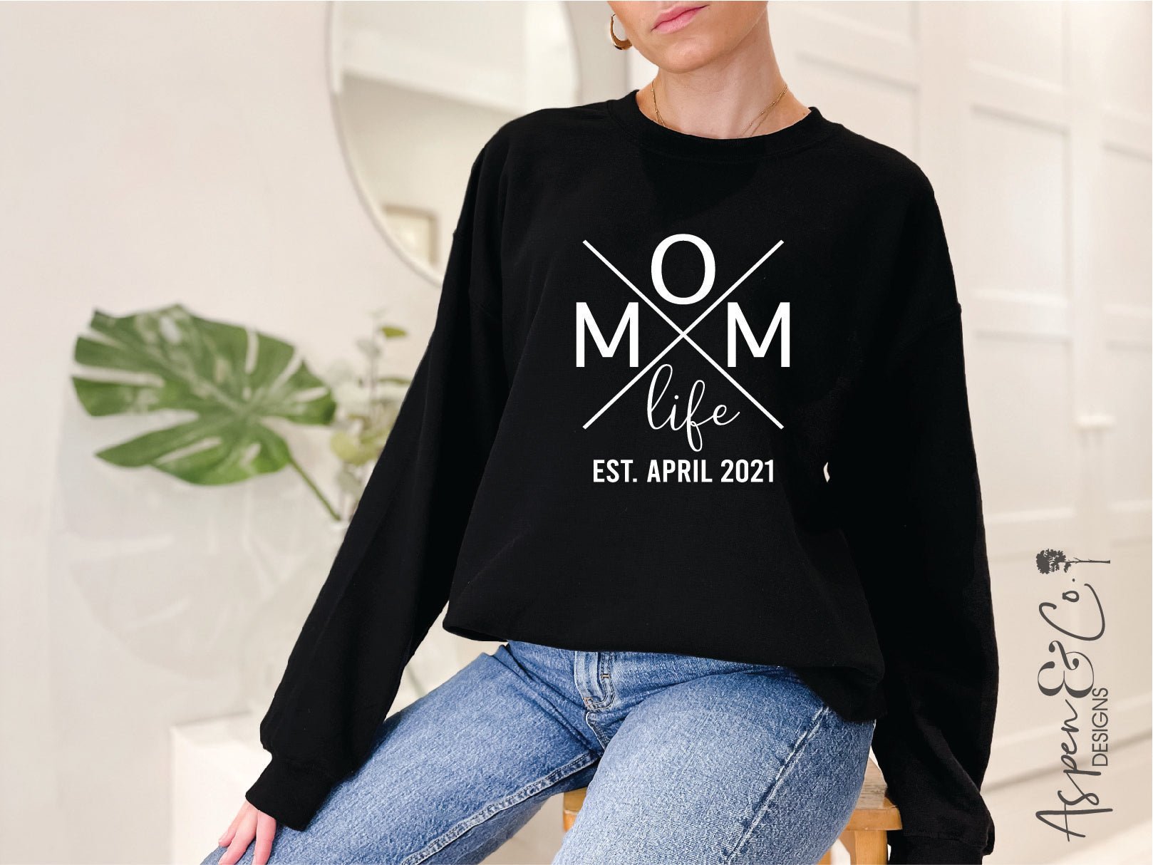 Mom Life Crewneck Sweatshirt - Aspen & Co Designs