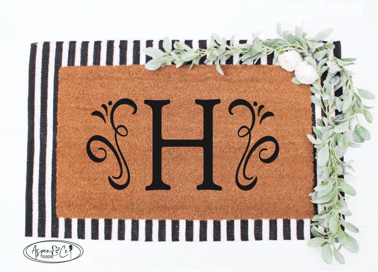 Monogram Letter Doormat