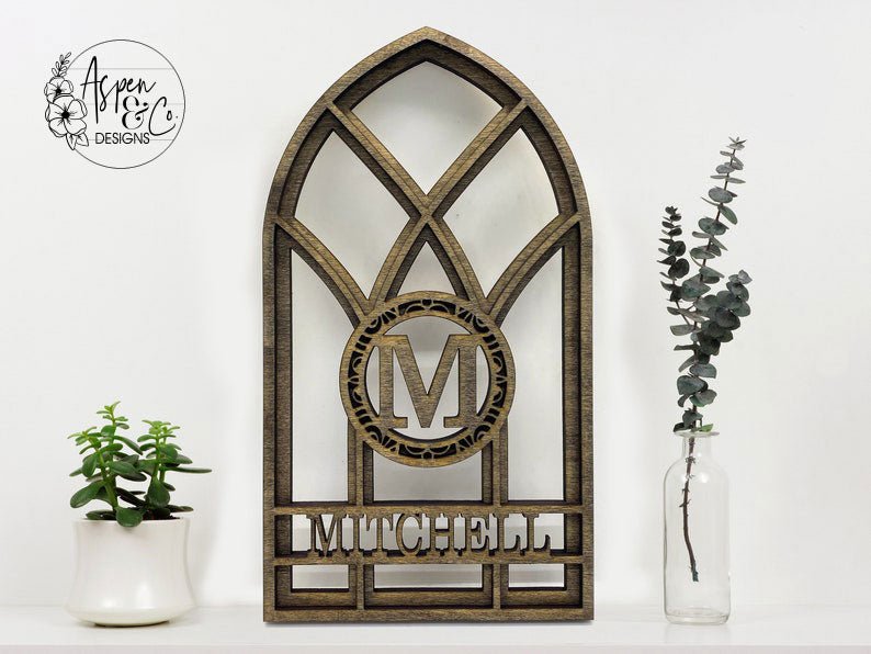 Personalized Monogram Window Arch