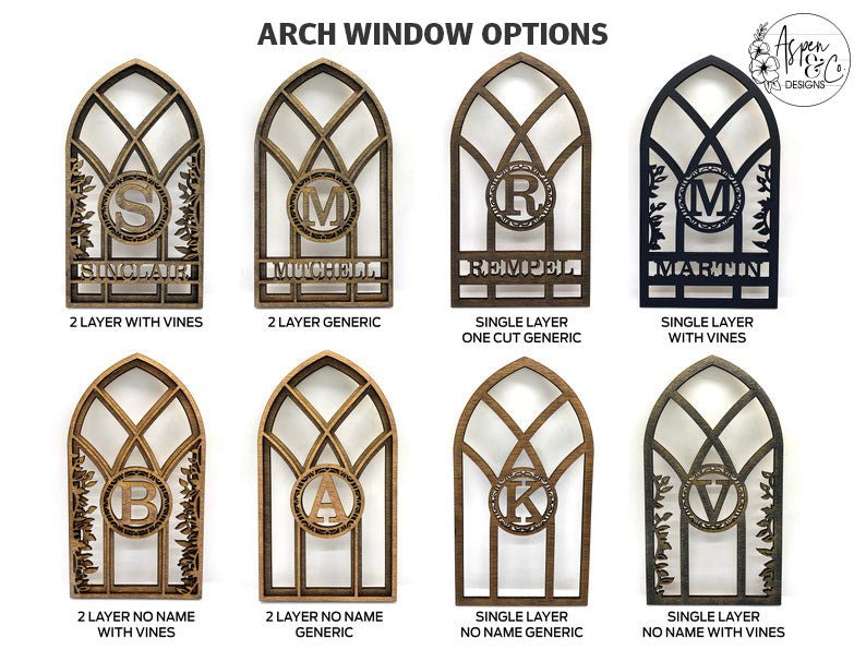 Personalized Monogram Window Arch