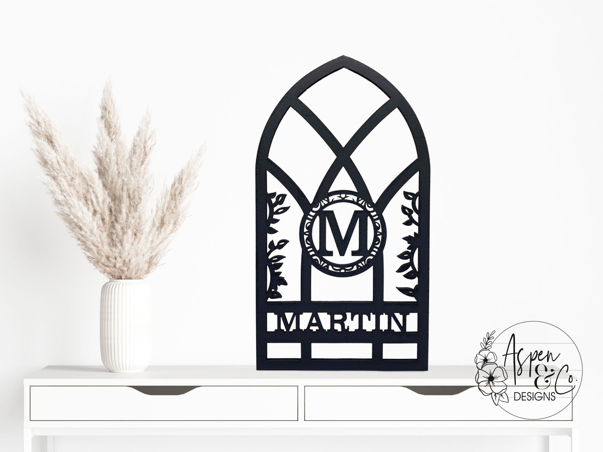 Personalized Monogram Window Arch