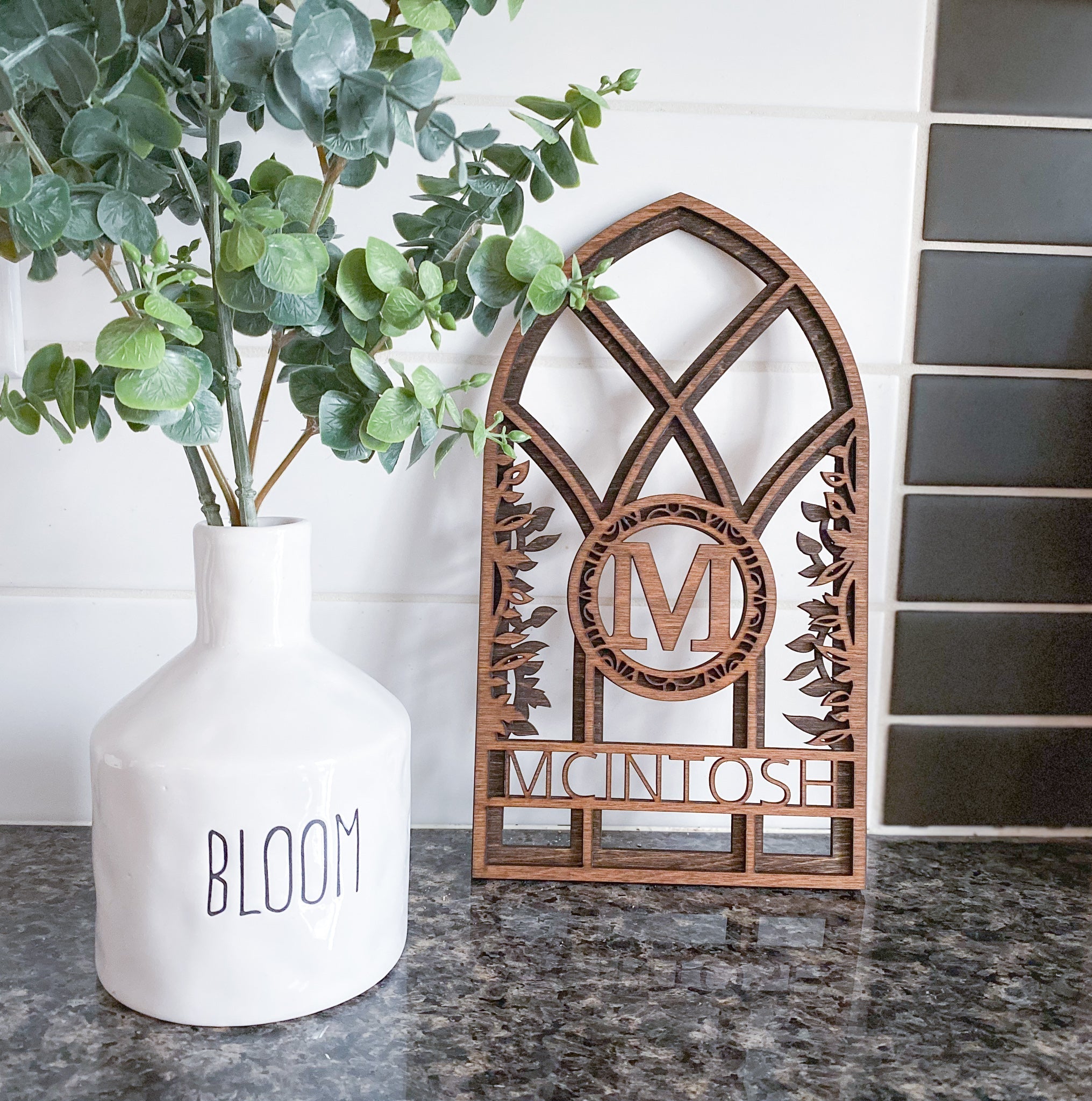 Personalized Monogram Window Arch