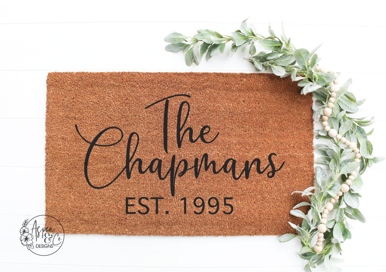 Personalized Name + Date Doormat