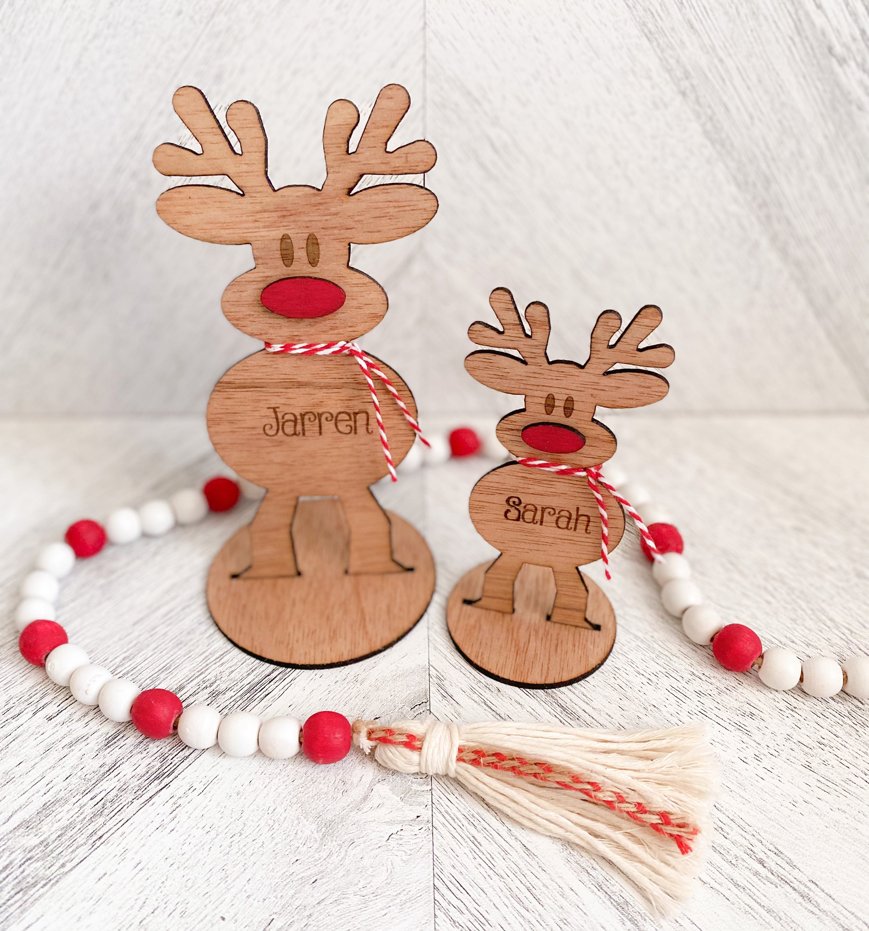 Personalized Reindeer Table Placecards - Aspen & Co Designs