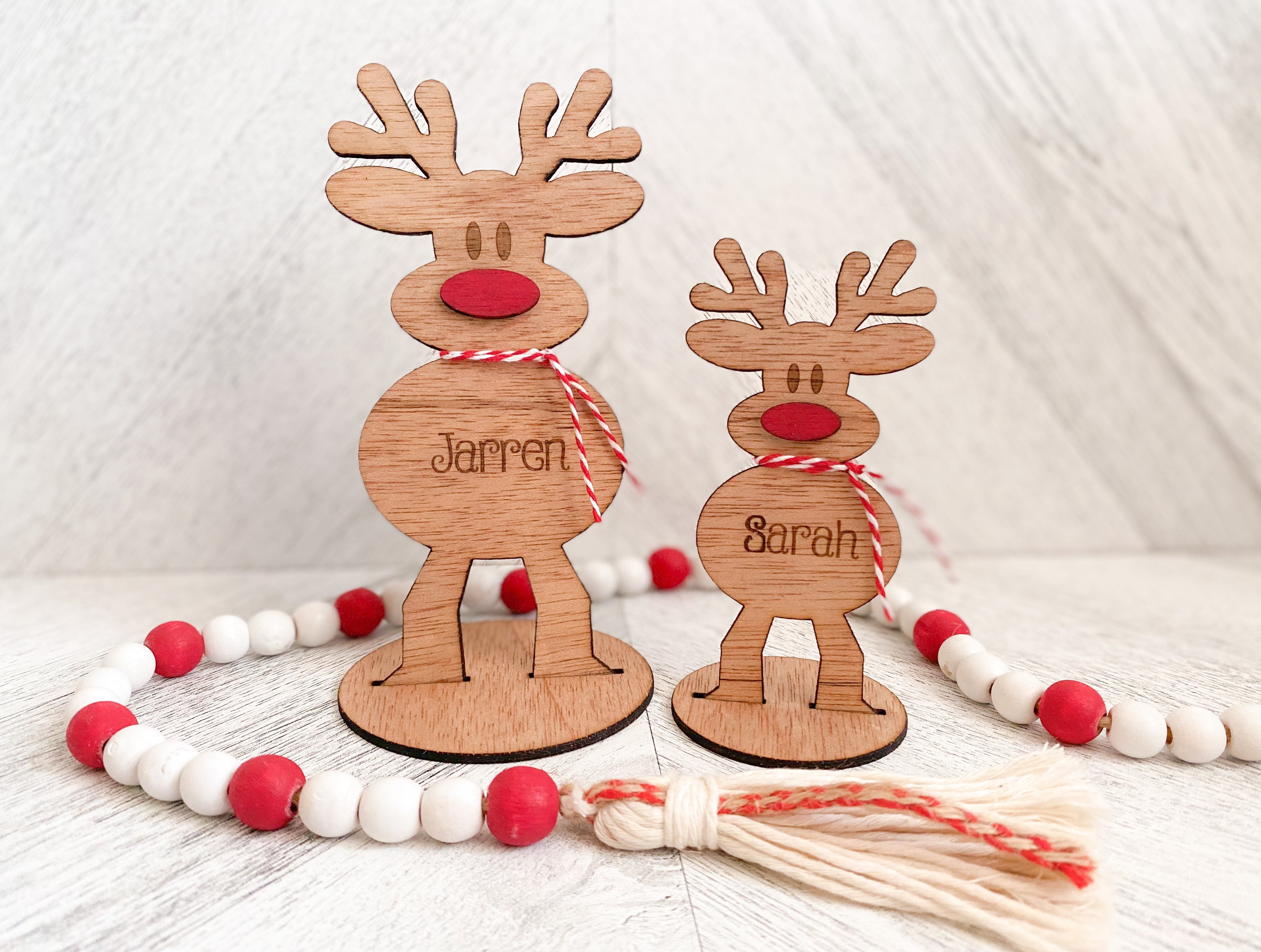 Personalized Reindeer Table Placecards - Aspen & Co Designs