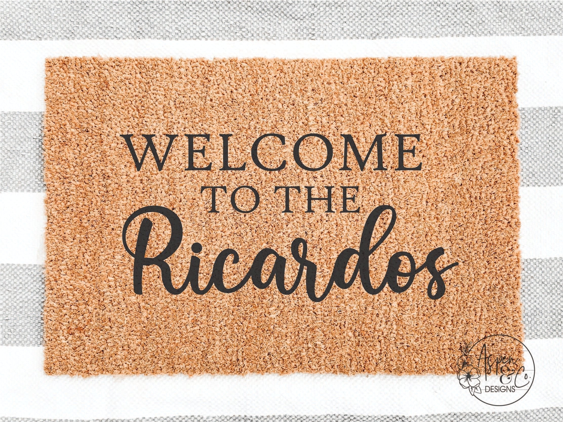 Personalized Welcome Family Name Doormat