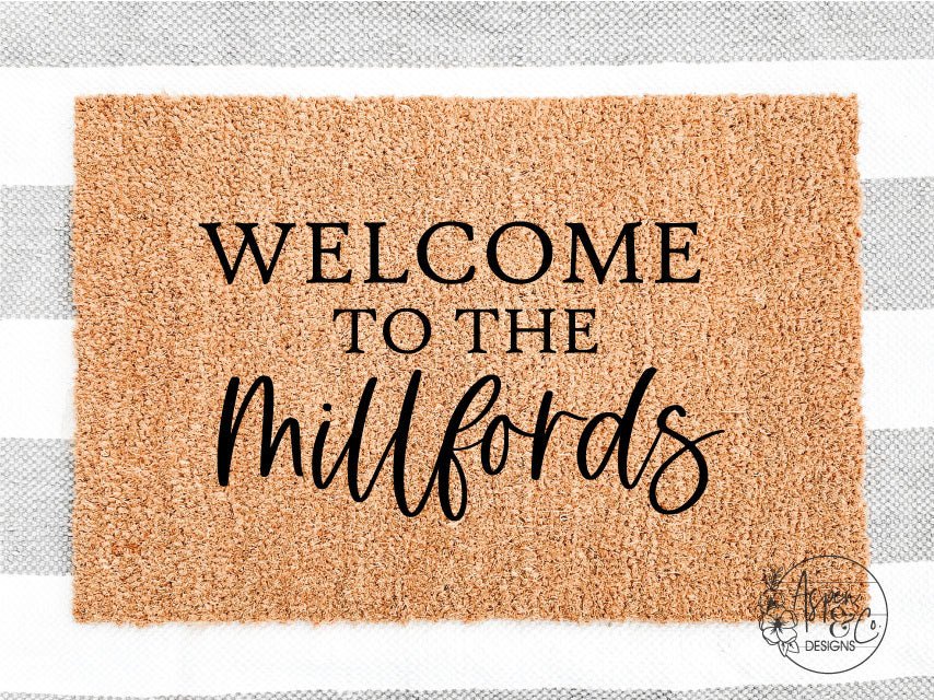 Personalized Welcome Family Name Doormat