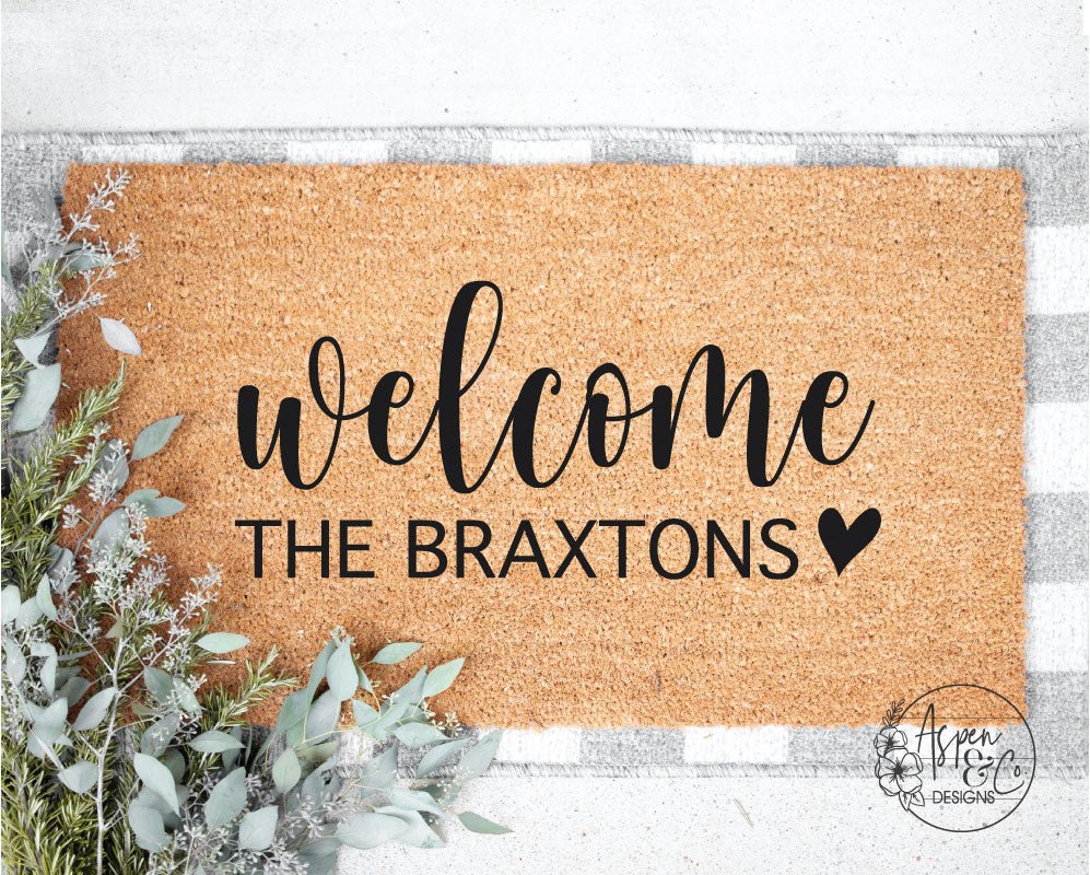 Personalized Welcome Family Name Doormat