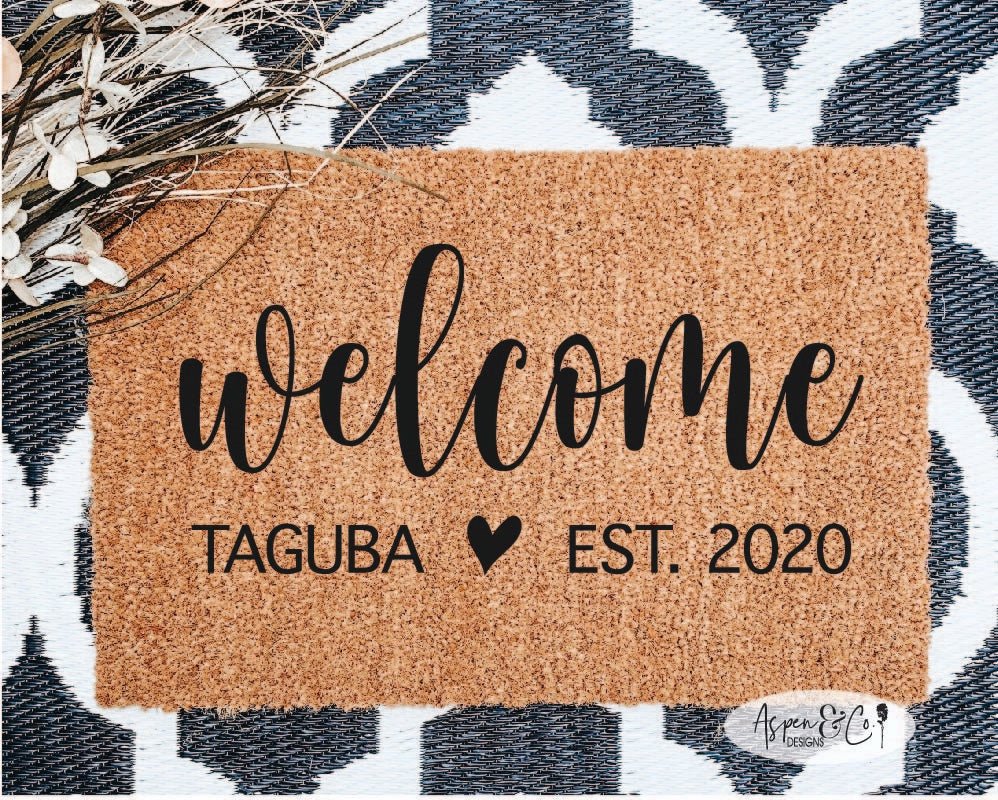 Personalized Welcome Family Name Doormat