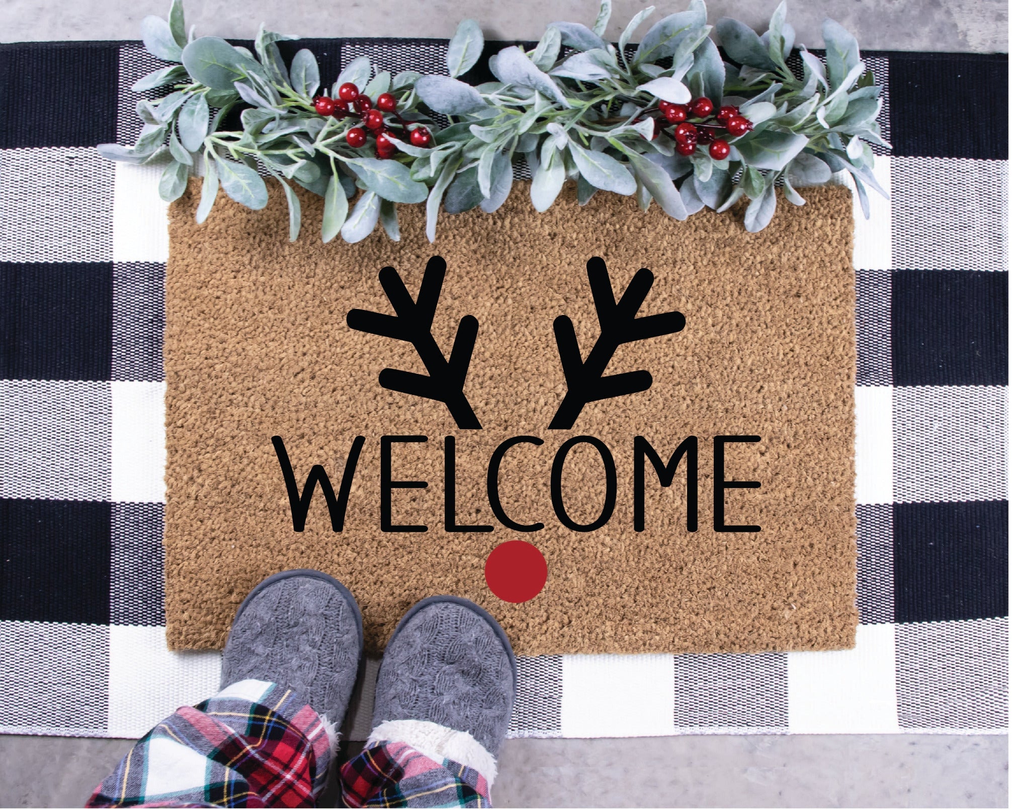 Rudolph Welcome Doormat