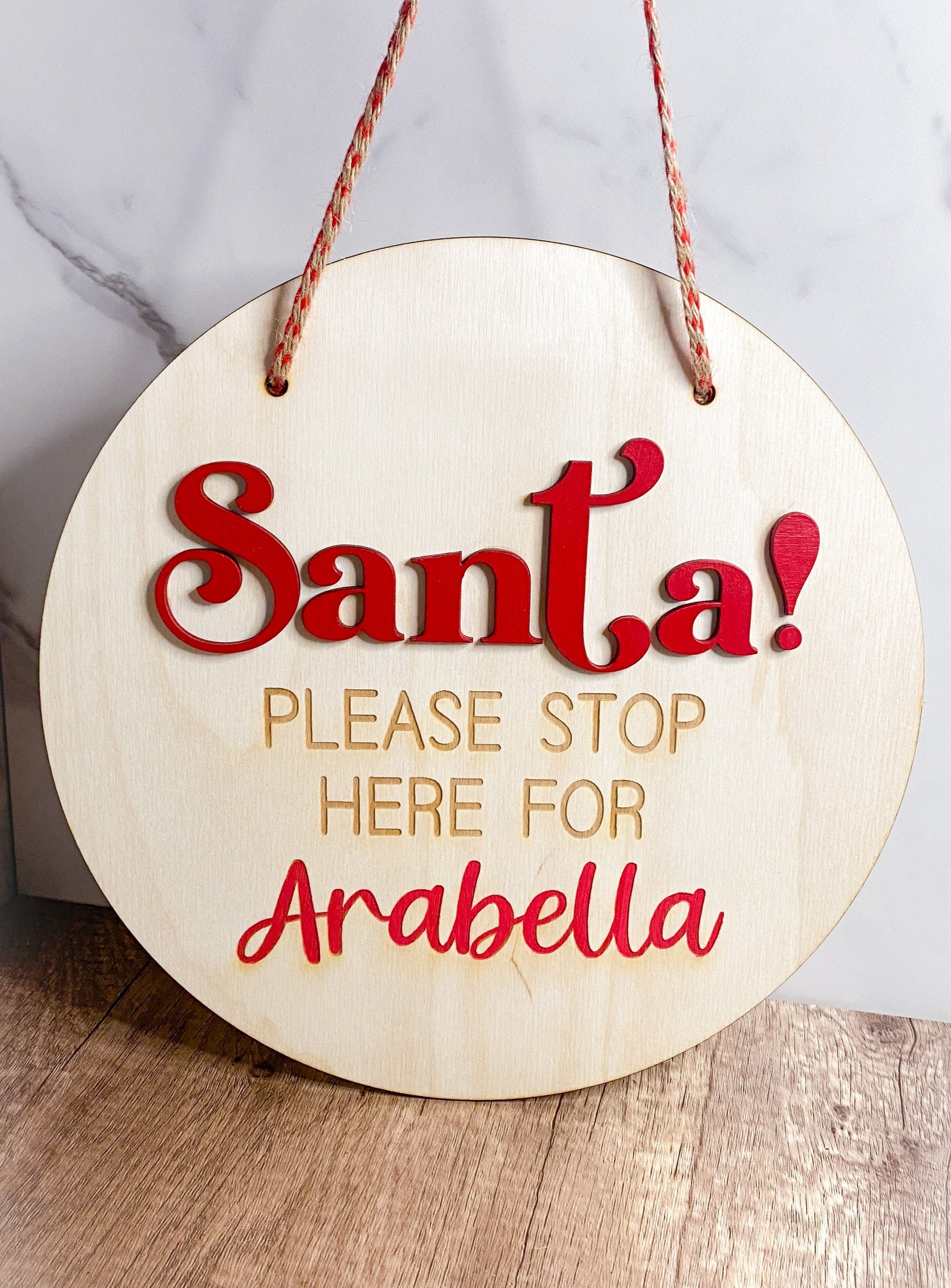 Santa Please Stop Sign - Aspen & Co Designs