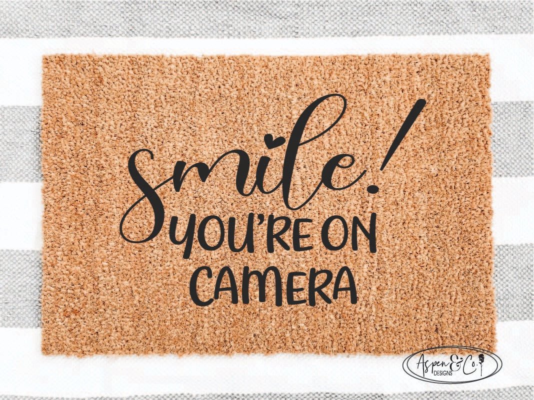 Smile! You’re On Camera Doormat