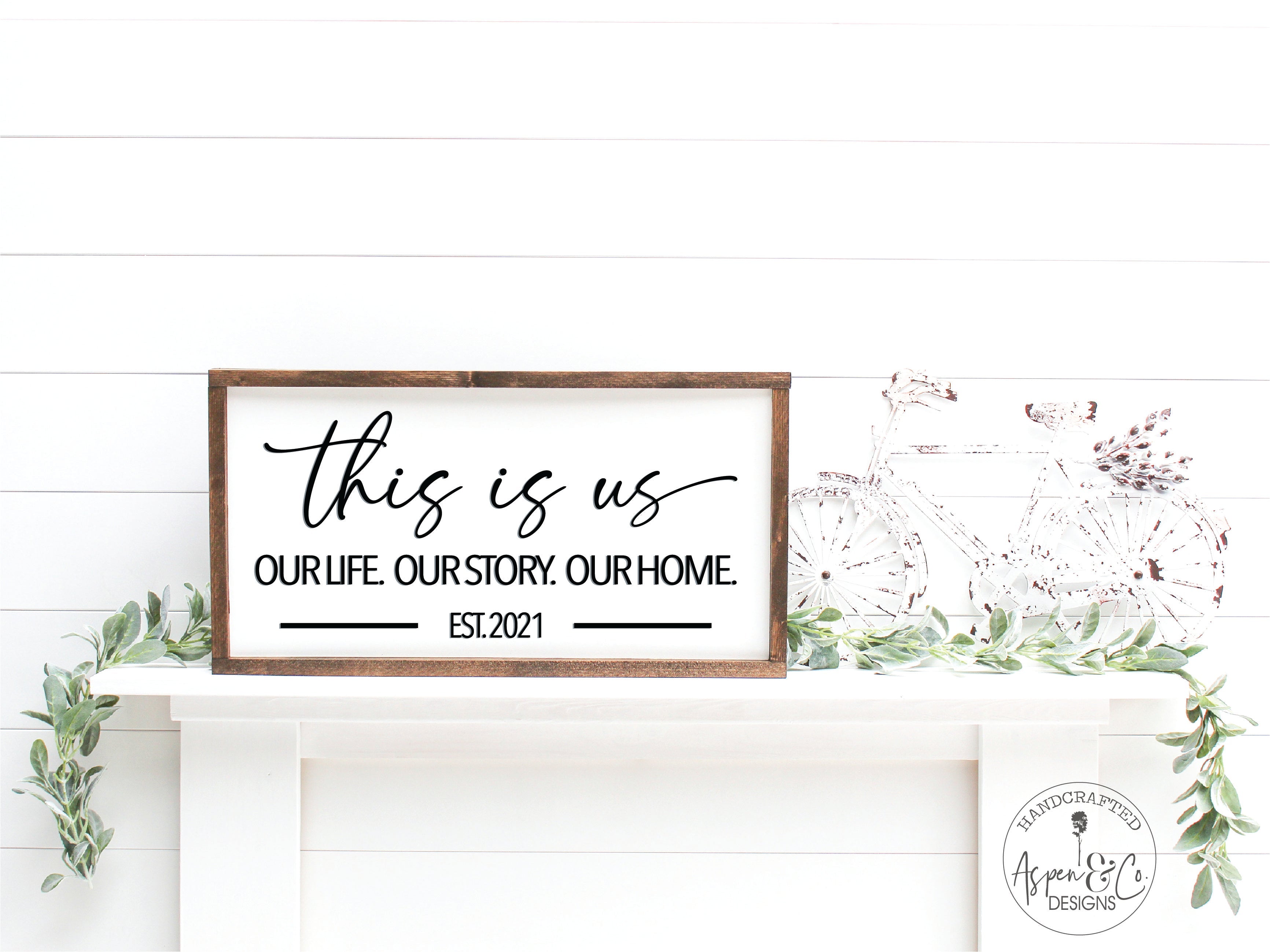 This Is Us -Personalized 3D Family Sign