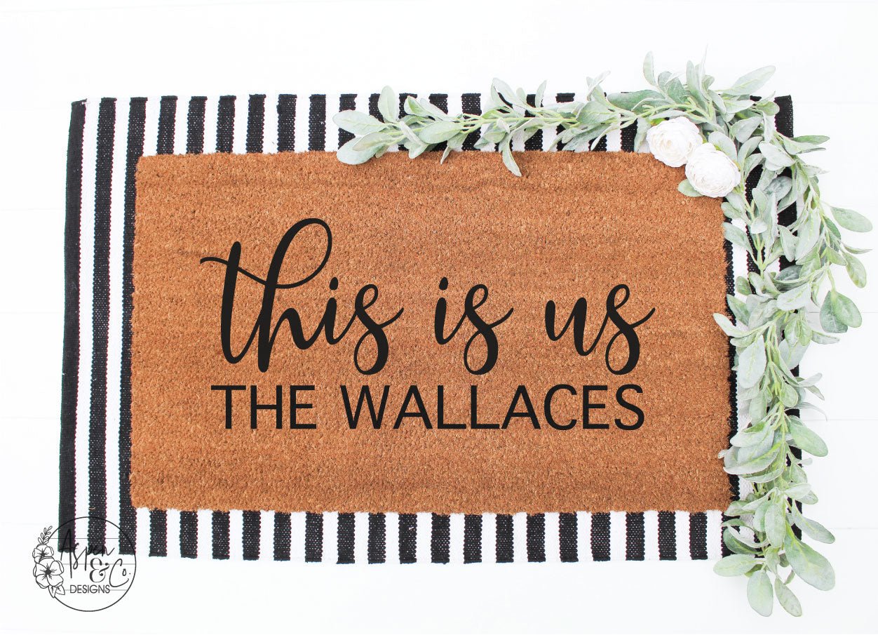 This Is Us Personalized Name Doormat